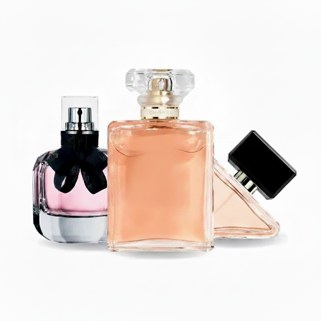 SET MIT 3 PARFÜMS: Blumig-orientalisches Damen Eau de Parfum, klassisches Eau de Parfum und fruchtiger Duft – 100 ml