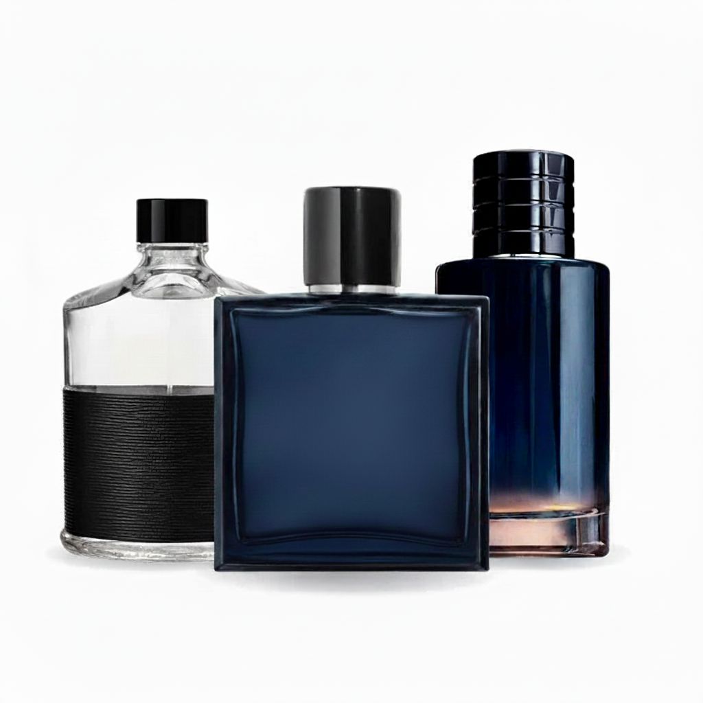 SET MIT 3 PARFÜMS: Holziger Herren Eau de Parfum, Aromatischer Zitrusduft und Würziger Fougère-Duft – 100 ml