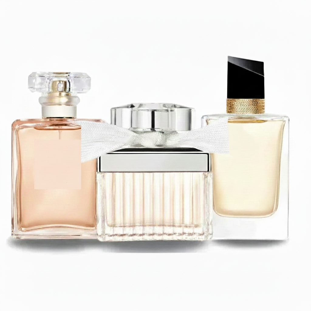 SET MIT 3 PARFÜMS: Blumig-Orientalisches Damen Eau de Parfum, Lavendel-Orangenblüten Duft und Feminines Rosenparfüm (Eau de Parfum)